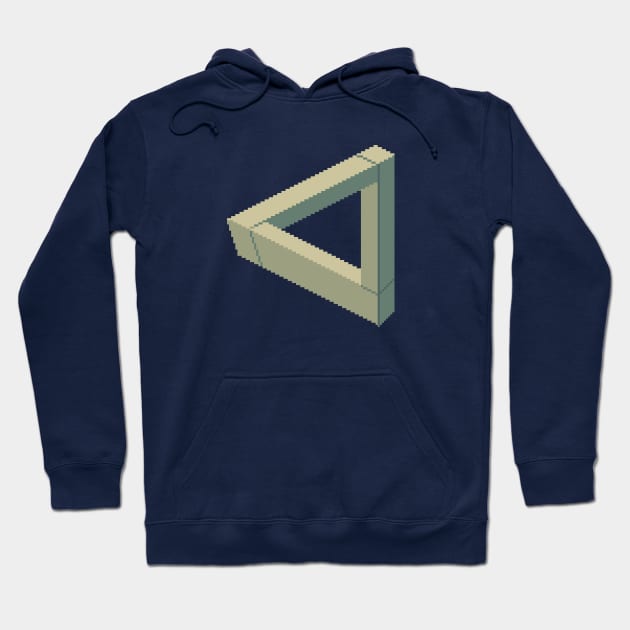 Pixel Art Penrose Triangle Hoodie by PXLFLX